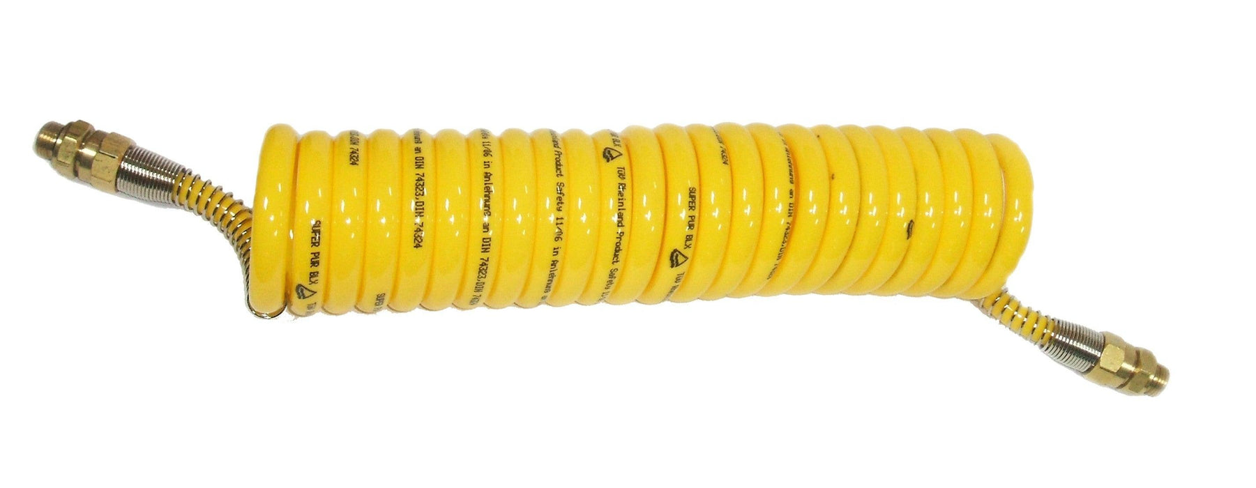 Polyurethane air coil approved DIN 74323-74324-73378 - Yellow