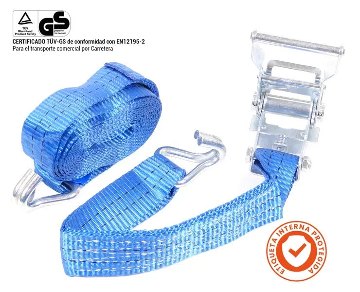 Sangle d'arrimage professionnelle 3,5 m + 0,5 m 35 mm 2 000 kg EN12195-2