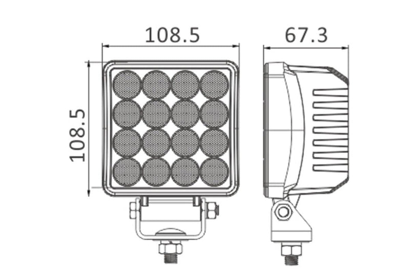 Foco de Trabajo LED 4.600 Lúmenes | IP69K, Alta Potencia y Resistencia - Autowin24