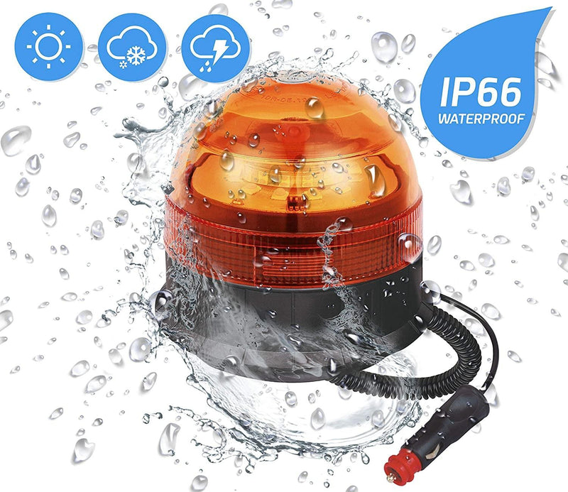 Rotativo LED R65 Homologado - Alta Potencia con Base Magnética y 4 Modos - Autowin24