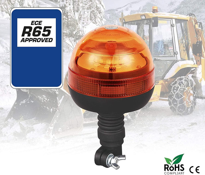 Rotativo LED Flexible Homologado R65 - Alta Potencia con Montaje DIN - Autowin24