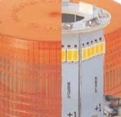 Rotativo LED Ámbar Flexible R65 Monster Alta Potencia y Base DIN - Autowin24