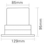 Rotativo LED Ámbar Flexible R65 Monster Alta Potencia y Base DIN - Autowin24