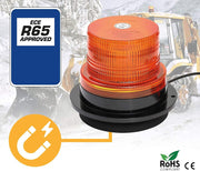 Rotativo LED Ámbar Flexible R65 Monster Alta Potencia y Base DIN - Autowin24