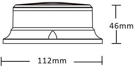 Rotativo LED Ámbar R65 Ultra Slim 18 LEDs Alta Potencia y Base Magnética - Autowin24