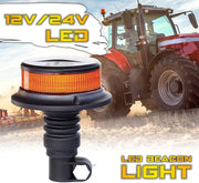 Rotativo LED Ámbar R65 Flexible 18 LEDs Alta Potencia y Montaje DIN - Autowin24