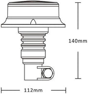 Rotativo LED Ámbar R65 Flexible 18 LEDs Alta Potencia y Montaje DIN - Autowin24