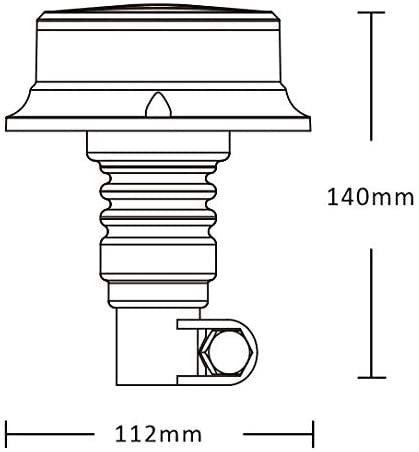 Rotativo LED Ámbar extraplano Homologado R65 conexión DIN Flexible