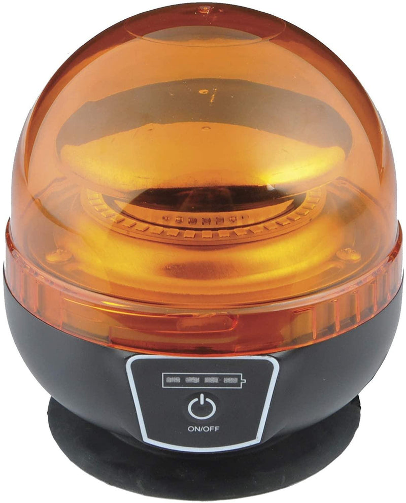 Rotativo LED Ámbar Homologado R65 con Batería Recargable y Control Remoto - Autowin24