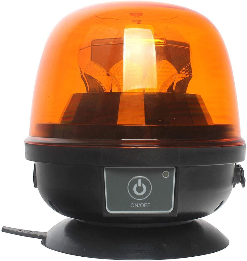 Rotativo LED Ámbar R65 28W con Batería Recargable y Control Remoto - Autowin24