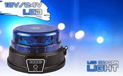 Rotativo LED Azul R65 18W con Batería Recargable y Base Magnética - Autowin24