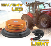 Rotativo LED Ámbar R65 45 LEDs Doble Flash y Base Magnética - Autowin24