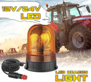 Rotativo Homologado Halógeno H1 R65 Ámbar con Base Magnética 12/24V - Autowin24