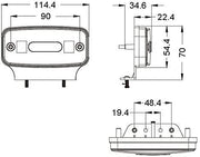 Luz de Delimitación Lateral LED · Luz Reflectora con Luz Lateral de Posición Ámbar - Autowin24