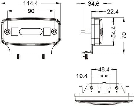 Luz de Delimitación Lateral LED · Luz Reflectora con Luz Lateral de Posición Ámbar - Autowin24