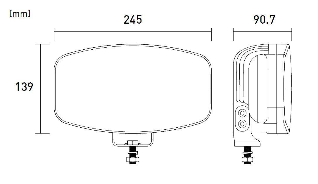 Faro Delantero LED Potente 80W Homologado Driving 3.080 Lúmenes con Luz de Posición ECE R112