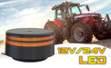 Rotativo Ámbar K-LED Revolution Black 12/24 V Homologado R65 Emergencia Advertencia Señalización Tractor, Camión