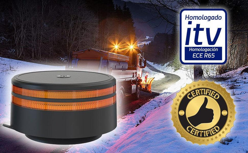 Rotativo LED R65 Tipo Hella - Alta Visibilidad Día y Noche - Autowin24