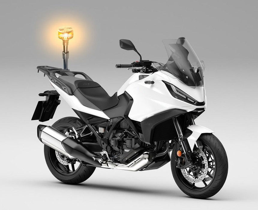 Rotativo LED Emergencia Homologado 12V-24V Ámbar Advertencia con Mástil Extensible telescópico para motocicletas