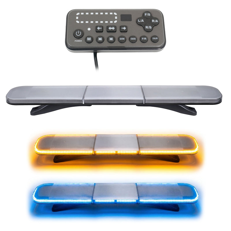 Puente Luminoso LED de Emergencia Bicolor Ámbar/Azul 12/24V – 1200 mm | Homologado R65