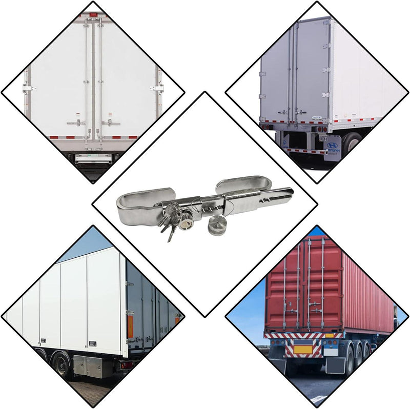 Candado Antirrobo para Camiones y Contenedores | Ajustable 310 - 490 mm. Acero Inoxidable - Autowin24