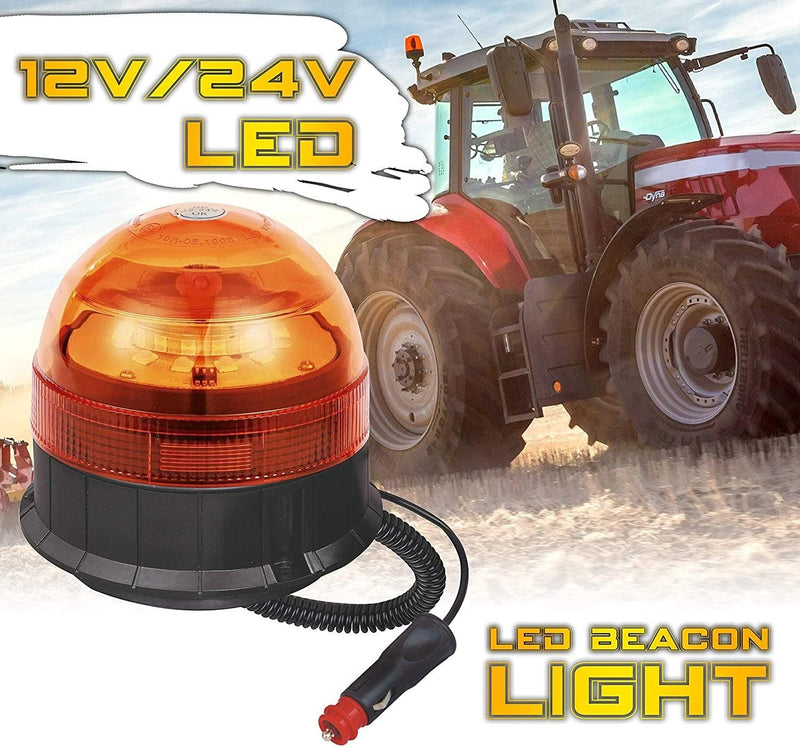 Rotativo LED R65 Homologado - Alta Potencia con Base Magnética y 4 Modos - Autowin24