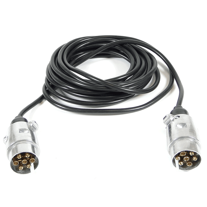 Enchufe para Remolque 7 Pines | Cable TPU Extensible 6,5M | Alta Resistencia para Caravanas y Tractores (Copia)