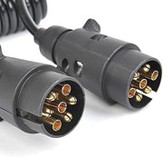 Cable de Extensión 7 Pines Espiral Flexible 3.5M – Alta Resistencia para Remolques, Caravanas y Tractores - Autowin24