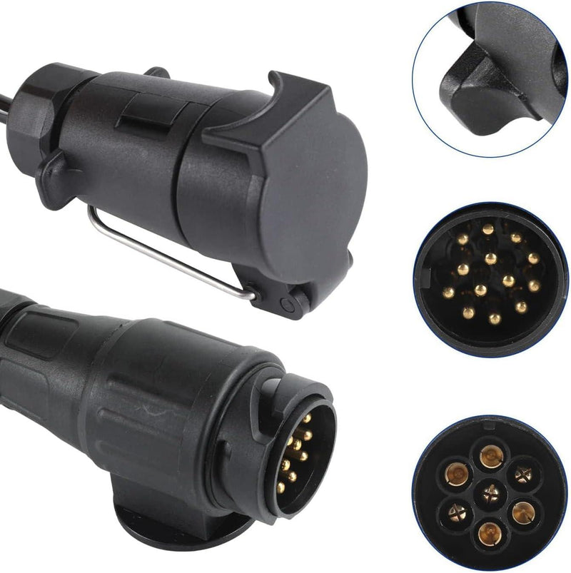 Cable Remolque 12V 13P a 7P | 4 Metros, 7x0.5mm, Conector Adaptador para Remolques, Caravana, Autocaravana - Autowin24