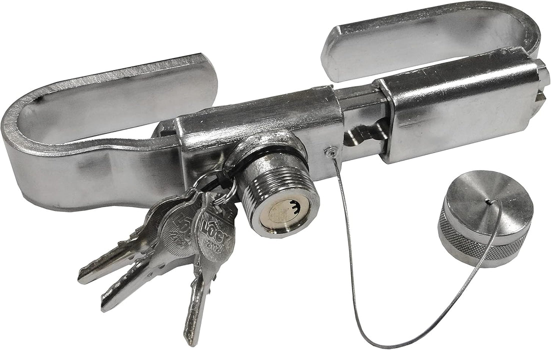 Anti-Theft Padlock for Trucks and Containers | Adjustable 239-315 mm. Stainless Steel