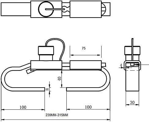 Anti-Theft Padlock for Trucks and Containers | Adjustable 239-315 mm. Stainless Steel