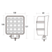 Foco de Trabajo LED 3.200 Lúmenes | IP68, Compacto y Resistente