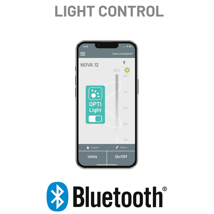 Foco de Trabajo LED Alta Potencia NOVA 12K Bluetooth - Iluminación Profesional con 12.000 Lúmenes