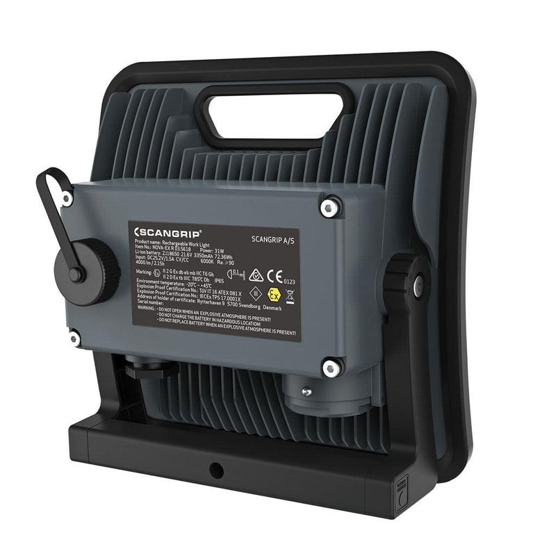 NOVA-EX R – Foco LED ATEX Recargable 4000lm IP65 para Zonas con Riesgo de Explosión - Autowin24