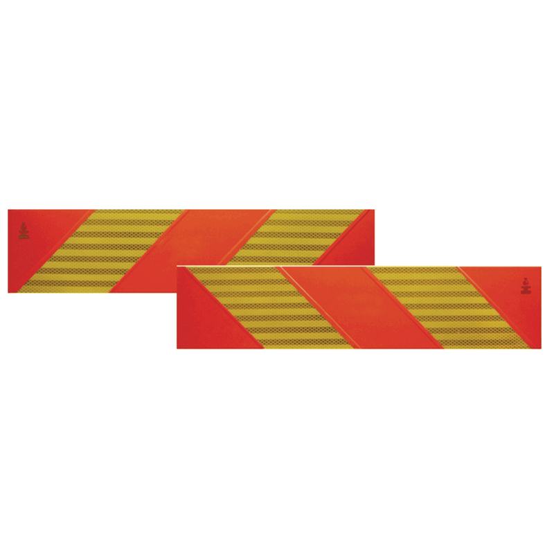 Kit de Placas Reflectantes para Camión – Aluminio 565x132 mm (Normativa ECE 70.01) - Autowin24