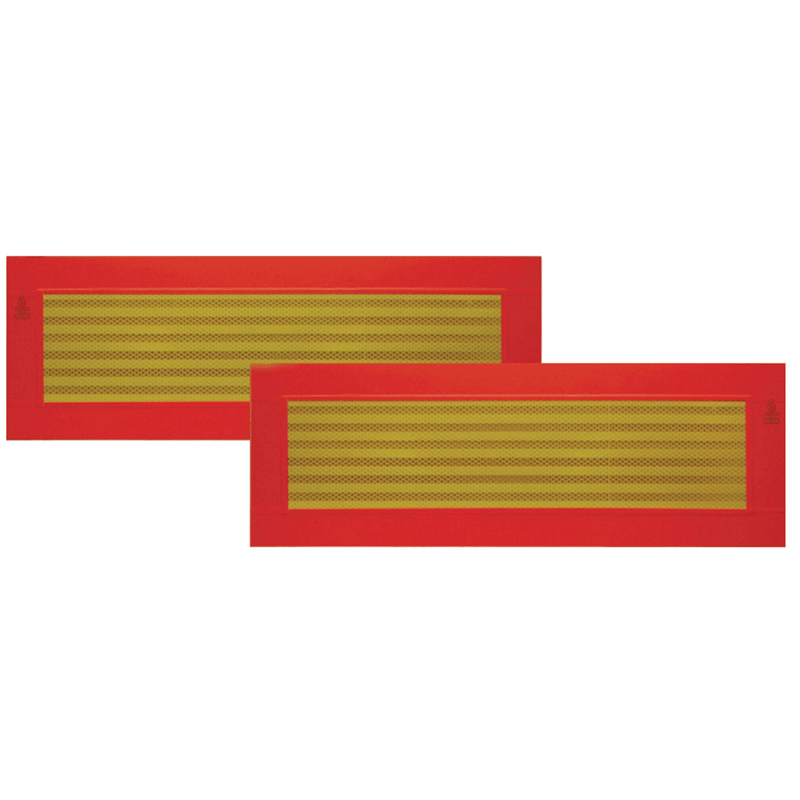 Placa Reflectante para Remolques, Semirremolques y Buses – Aluminio 565x196 mm (Normativa ECE 70.01) - Autowin24