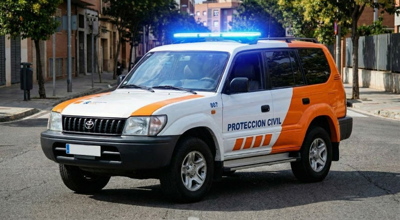 Puente Luminoso LED de Emergencia Bicolor Ámbar/Azul 12/24V – 1200 mm | Homologado R65