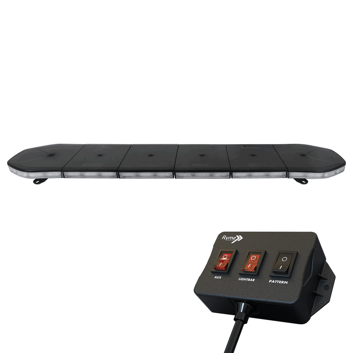 Pont prioritaire à LED homologué R65 – 1 420 mm 10 modes, design fin et commande par câble