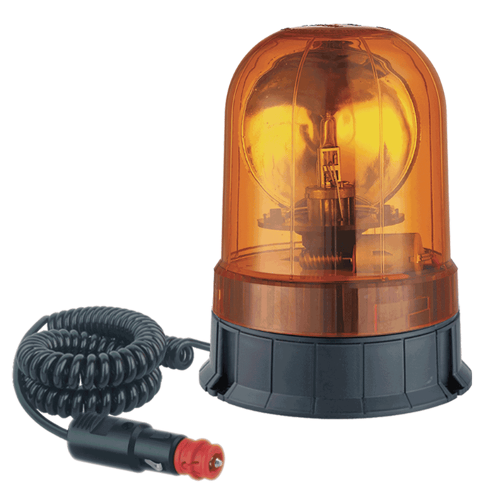 Approved Halogen Rotating Light H1 R65 Amber with Magnetic Base 12/24V