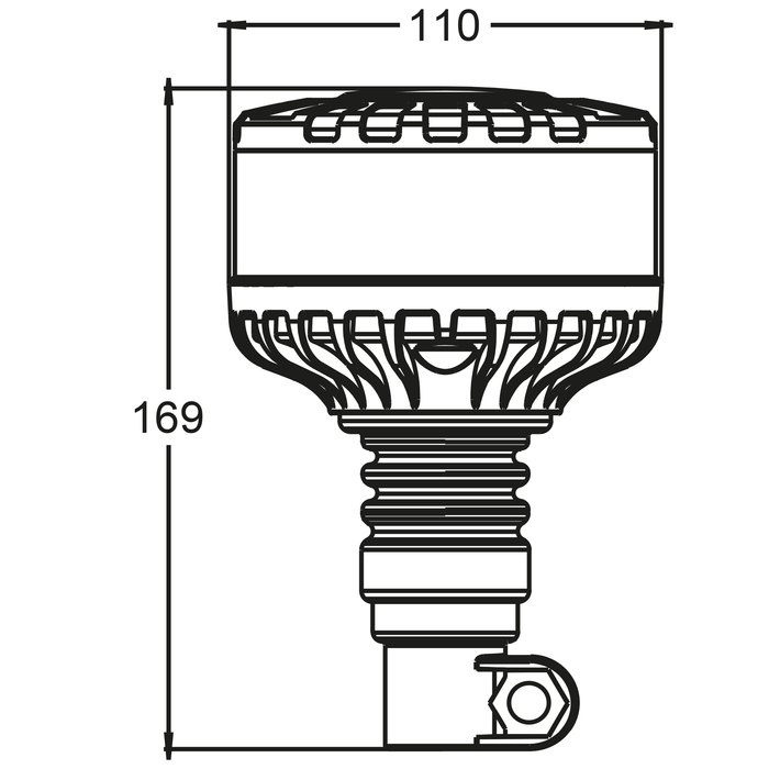 Feu rotatif flexible à LED homologué R65 - Haute puissance et résistance