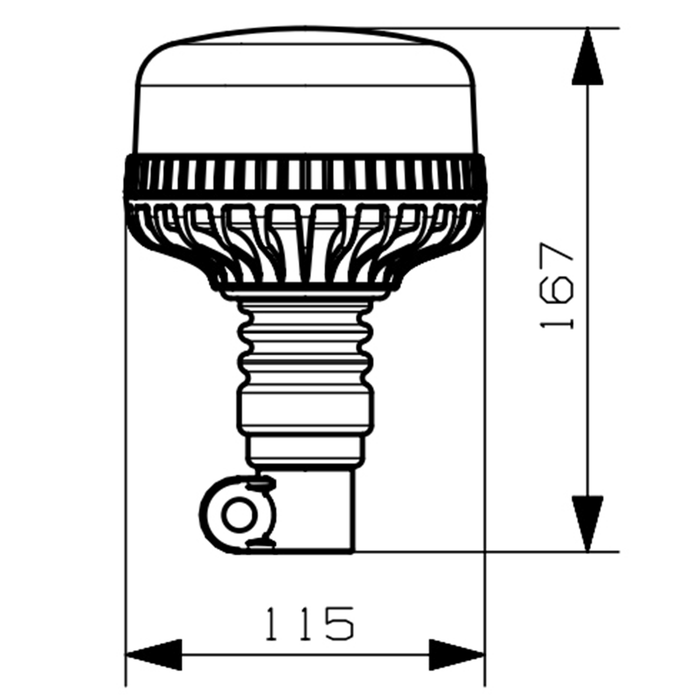 LED flexible rotative R65 54W - Haute puissance et culot universel