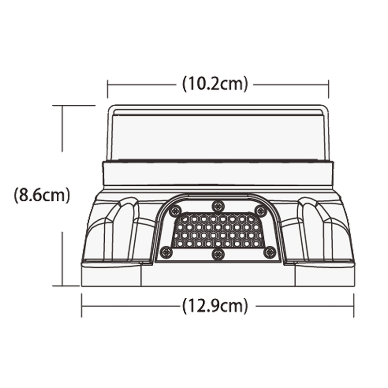 Rotativo LED R65 con Sirena Integrada 107 dB y Función Alarma - Autowin24