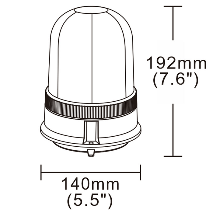 Rotativo LED Ámbar Homologado R65 Alta Potencia y Base Magnética