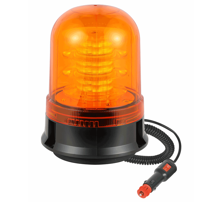 Balise LED ambre homologuée R65 haute puissance et base magnétique