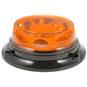 Luz rotativa LED ámbar homologada R65 con base negra y conexión mechero para vehículos