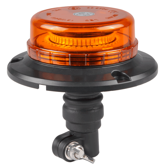 Balise LED Ambre R65 Flexible 45 LED Double Flash et Base DIN