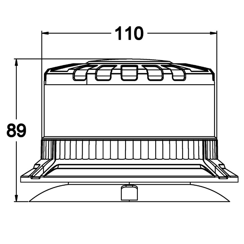 Rotativo LED Ámbar Magnético 12–24V con Sensor Día/Noche – 16 LEDs Alta Potencia, IP69K, Homologado ECE R65 TA2