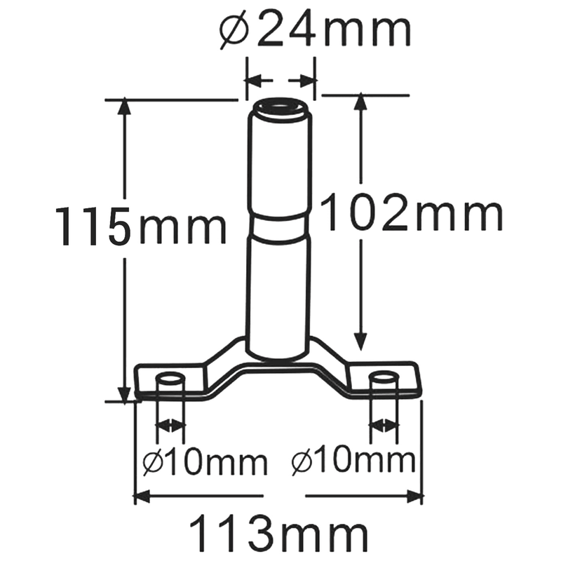 Soporte Universal Rotativo DIN 14620 para Atornillado Horizontal – Base Firme y Segura - Autowin24
